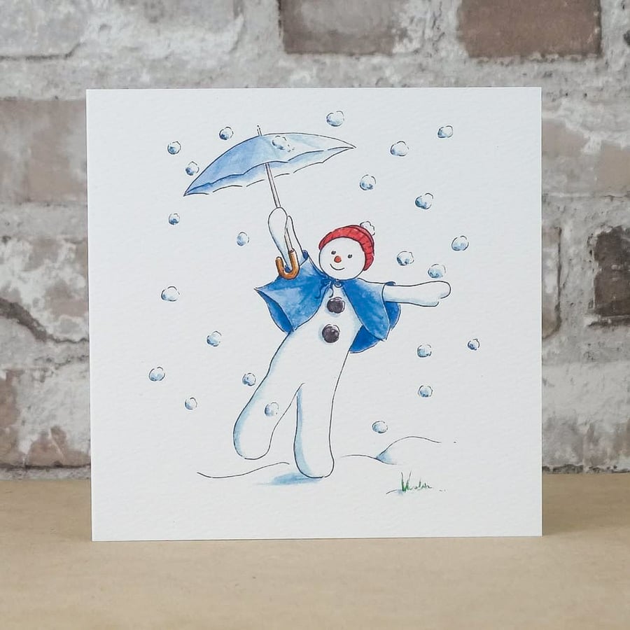 Christmas Card Snow Showers  Ecofriendly