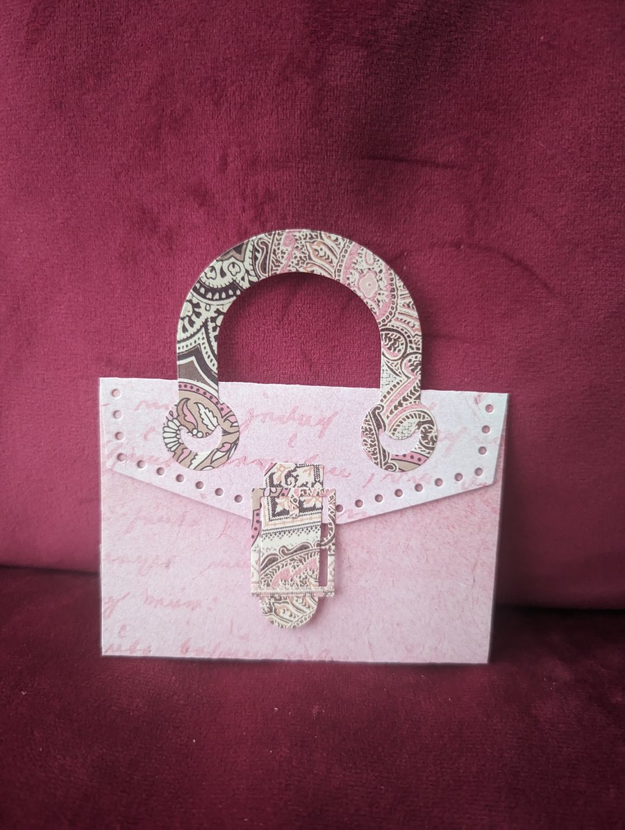 Light Pink Script Gift Card Holder