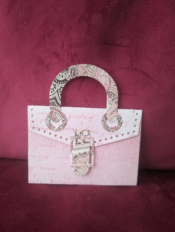 Light Pink Script Gift Card Holder
