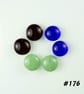 3 pairs of art glass 1cm cabochons for jewellery making, crafting (176)
