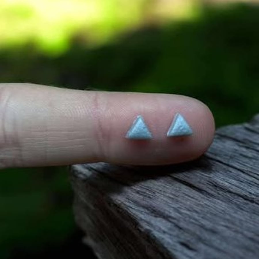 Handmade Polymer Clay Micro Studs (Triangle)