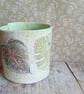 houseplant leaves handmade plant pot ceramic pottery stoneware, pale green