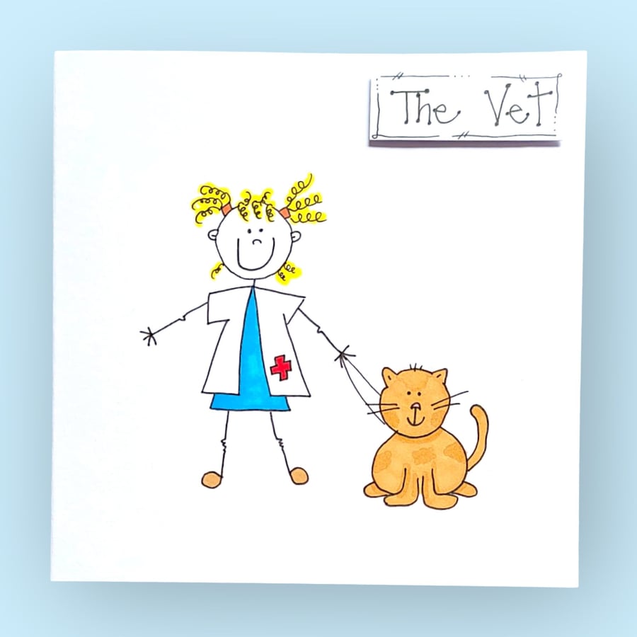 The Vet Whimsical Folk card