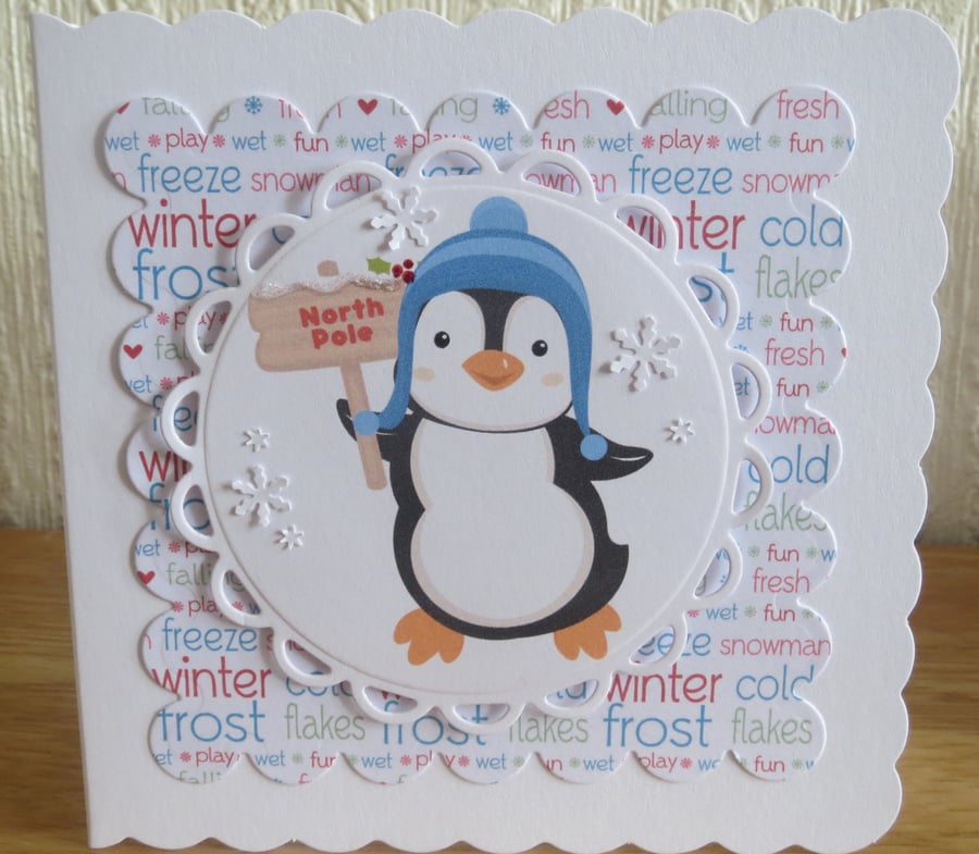 Cute penguin christmas Card