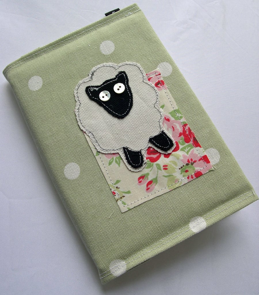 Textile Sheep Journal in Sage Green Polka Dot