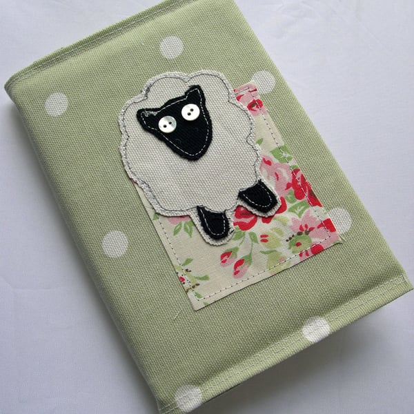 Textile Sheep Journal in Sage Green Polka Dot
