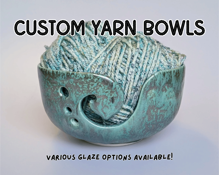 Small Custom Ceramic Yarn Bowl