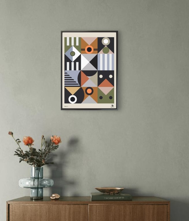Geometric Pattern Art Print Scandinavian Modern Home Decor (UNFRAMED)