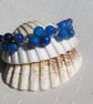Blue Agate Crystal Gemstone Beaded Chakra Bracelet "Azure" - Image 2