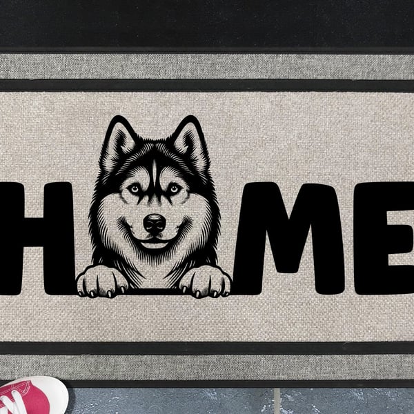 Siberian Husky Home Door Mat No.1 - All Weather Doormat - 45x70cm 