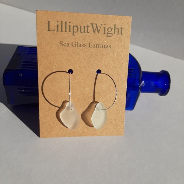 Hooped sea glass earrings