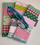 Quilted patchwork, padded glasses case