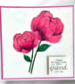 Hand Painted Peony Card – "I Thank My Lucky Stars For A Friend Like You" - Image 5