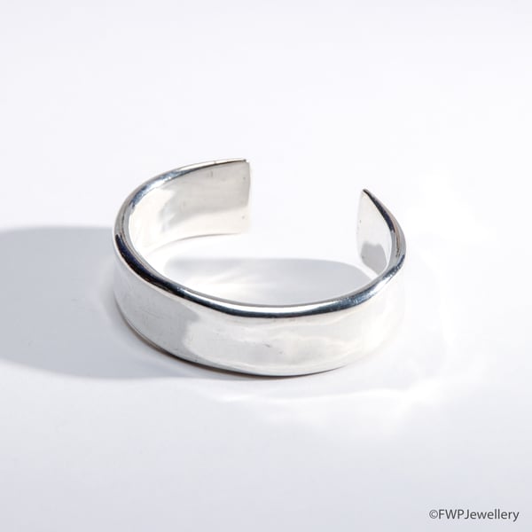 Hand-Crafted Open Silver Bangle