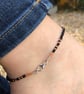 Seed bead and sterling silver anklet - Image 2