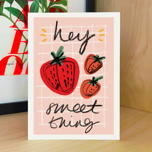 Hey Sweet Thing Birthday Card - Love You Card, Anniversary Card, Card for Her