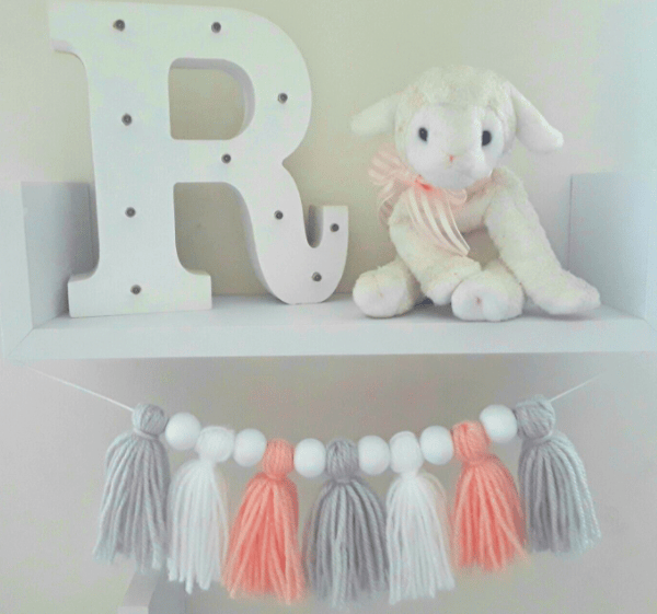 Tassel Garland, Nursery Decor, Tassel Room Decor, Yarn Garland