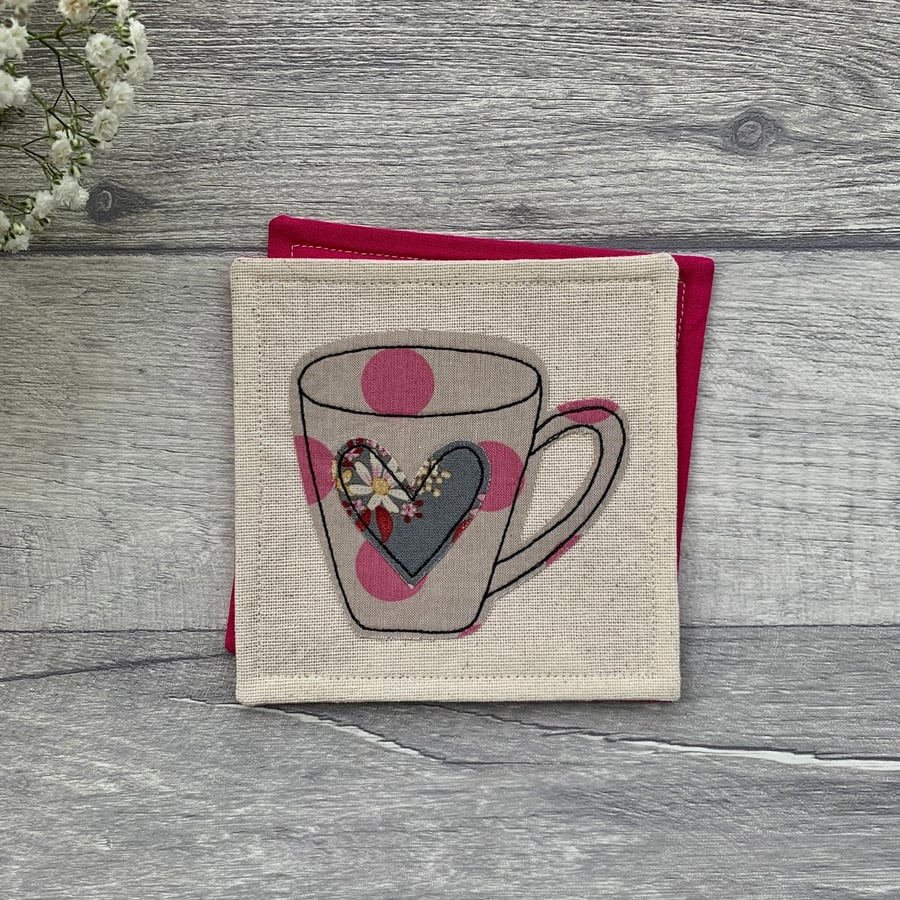 Coaster, fabric mug coaster