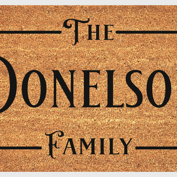 Family Name Doormat - Personalized Family Name Welcome Mat - 3 Sizes