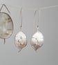 Silver Honesty Seed Pod Handmade Earrings - Image 1