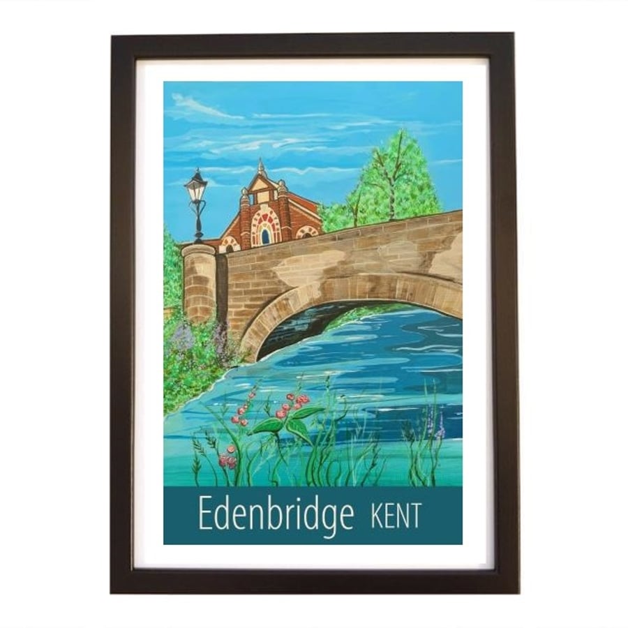 Edenbridge Kent travel poster print by Susie West