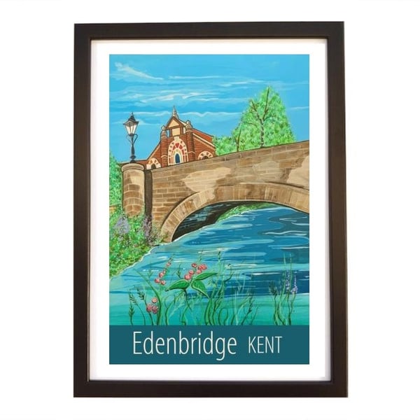 Edenbridge Kent travel poster print by Susie West