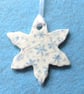 Set of 3 Handmade Clay Snowflake Decorations - Image 3