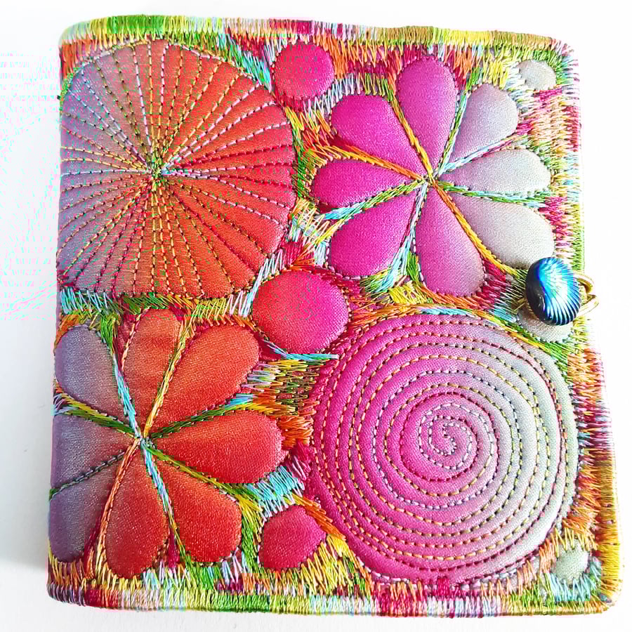 Sewing Needle Case with Free Machine Embroidery 