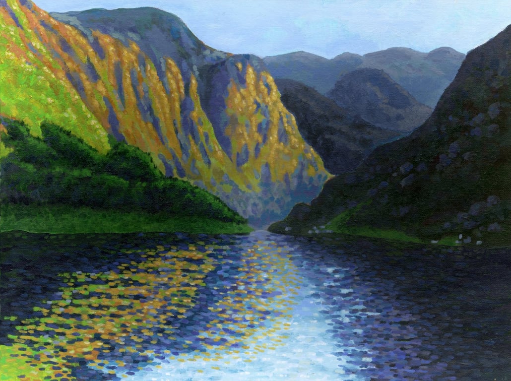Late afternoon in a Norwegian fjord