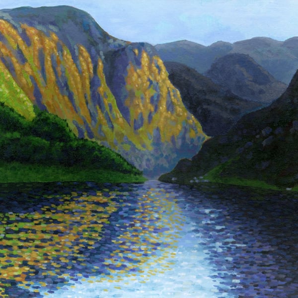 Late afternoon in a Norwegian fjord