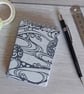 Handmade A7 Notebook covered in a Japanese pattern with a spiral binding - Image 2