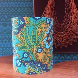 Funky Paisley 60s 70s Vintage Fabric Lampshade