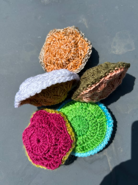 Lot of 5 Handmade crochet lavender sachets 