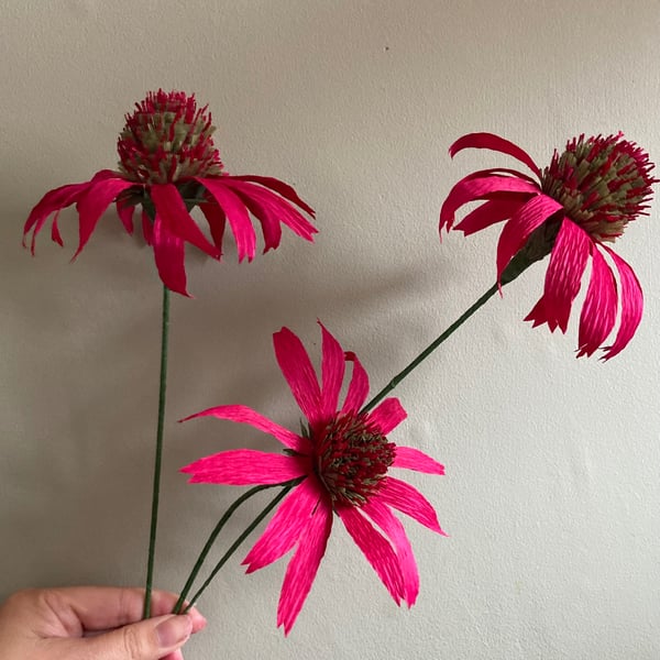 Crepe paper echinacea 