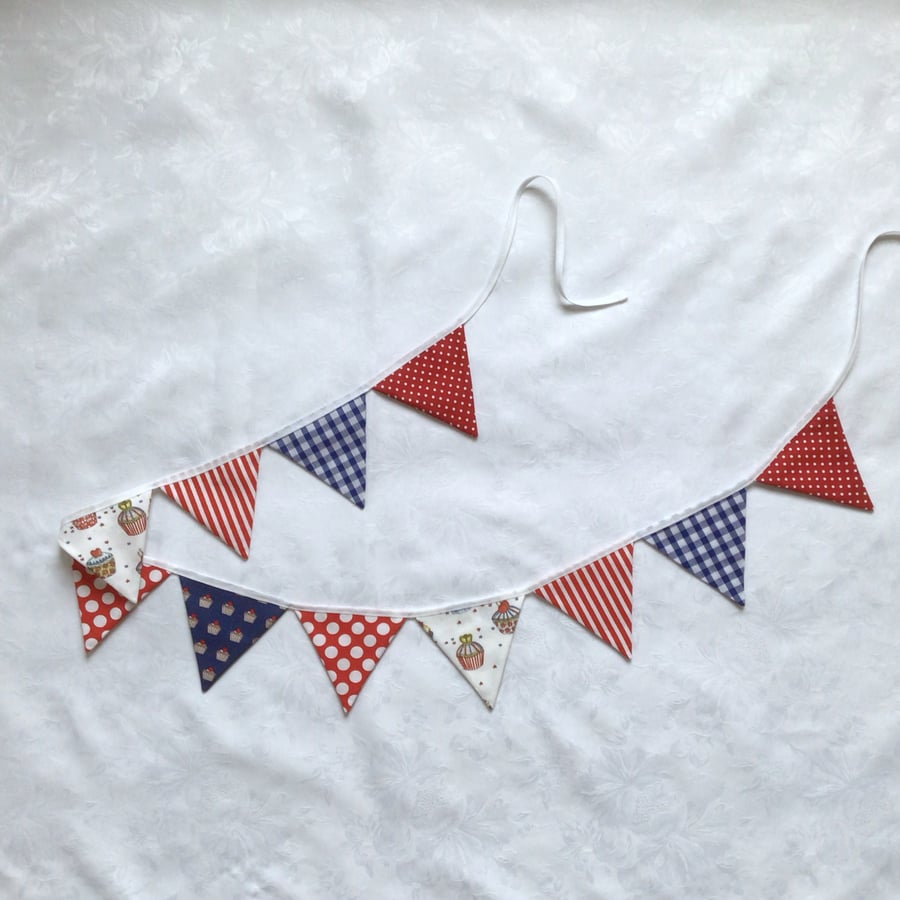 bunting, red, white, blue, jubilee, garland, summerhouse, garden fete, market,
