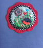 Hand Embroidered Garden Hedgehog Notebook and Pen Set - Image 2