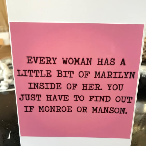 Are you a Marilyn Monroe or Marilyn Manson? Blank Greeting Card