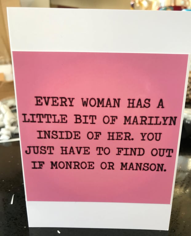 Are you a Marilyn Monroe or Marilyn Manson? Blank Greeting Card