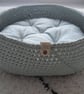 Crochet cat bed basket - small dog bed basket - custom options available