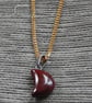 Crescent Gemstone Pendants on Gold Chain - Image 2