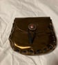 Pouch: Bronze coloured Leather Medieval Style W Red Shield Closure FREE SHIP - Image 7