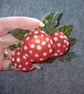 Needle Felted Toadstool Mushroom Hair Clip Handmade Hair Accessory - Image 2