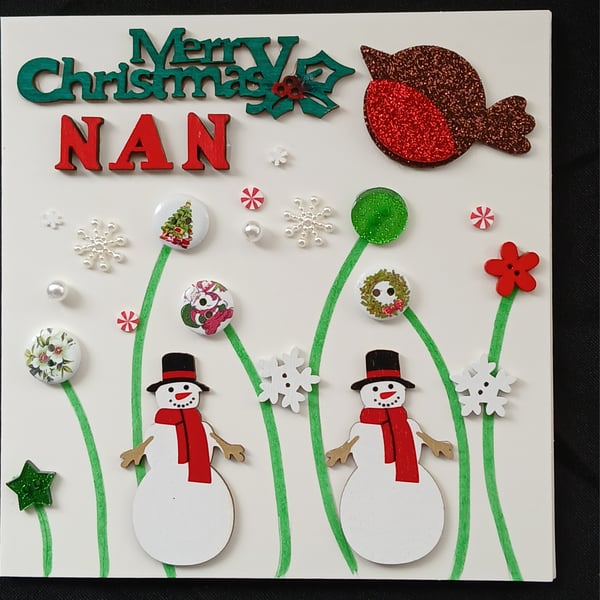 Handmade, nan christmas card 