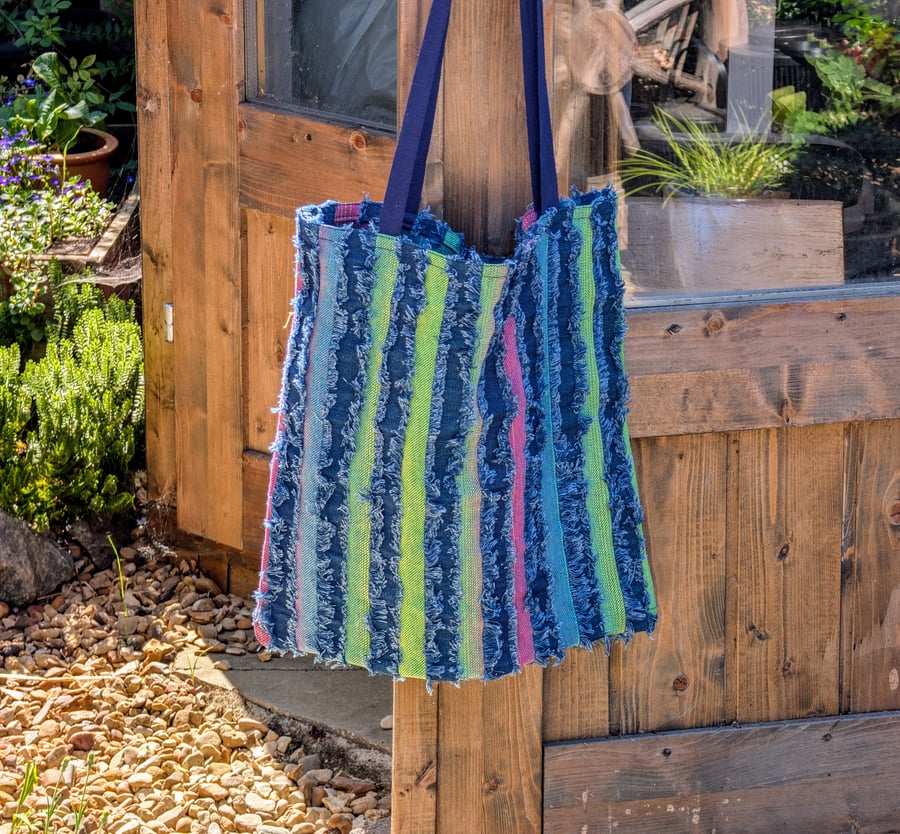 Colourful Denim Tote Bag 