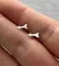 Petite Silver Arrow Stud Earrings - Handmade, Sterling Silver - Image 1