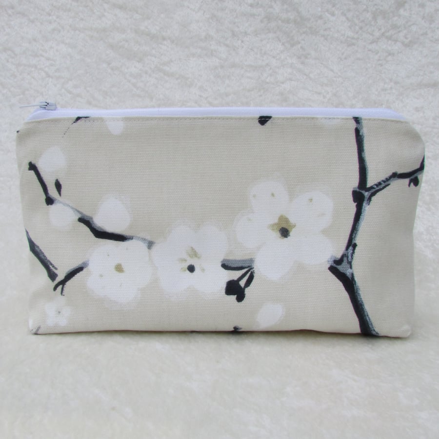 Cherry blossom cosmetic bag