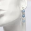 Aquamarine Triple Earrings with Sterling Silver