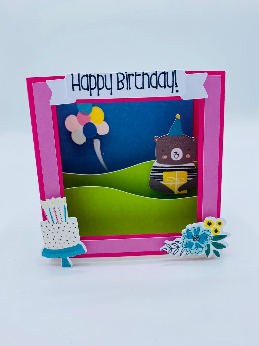 Shadow Pop Up Box Card - Free Personalisation