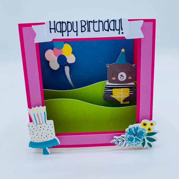 Shadow Pop Up Box Card - Free Personalisation