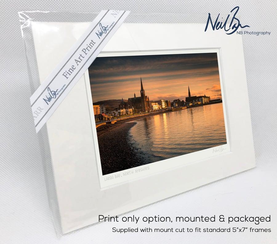 Largs Bay North Ayrshire Scotland - A6 (7" x 5") Unframed Print
